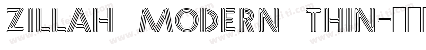 Zillah Modern Thin字体转换